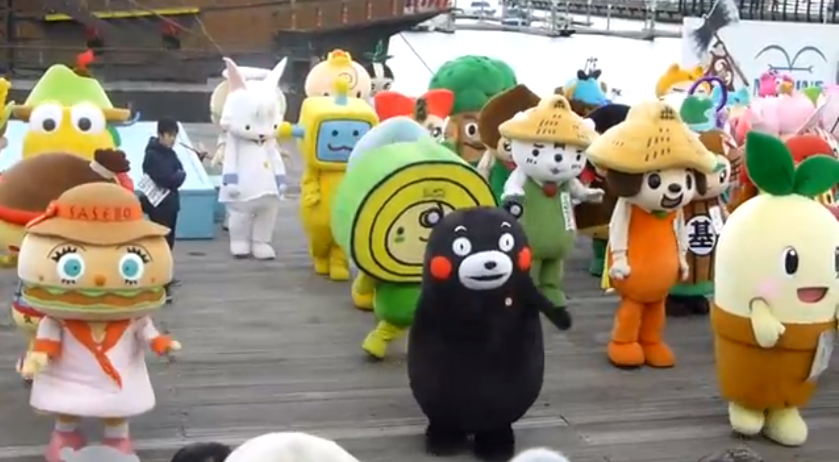 maskotdans, Guinness World Records, synkroniserad